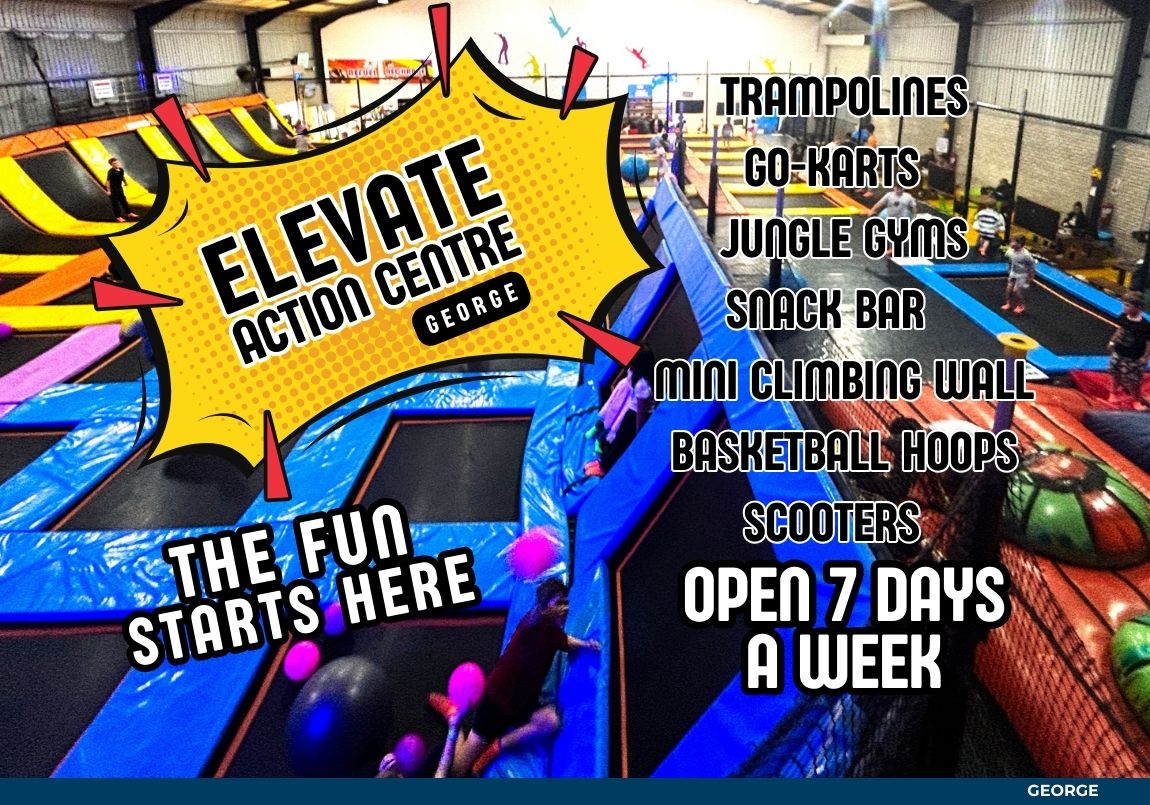 Elevate Action Centre in George with trampolines, go-karts, mini climbing wall and more