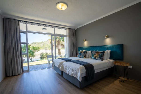 Spacious rooms at the river's edge at the Fairy Knowe Hotel in Wilderness
